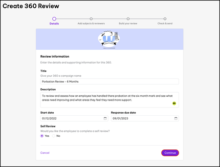 HR software performance management feature