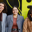 three women smiling