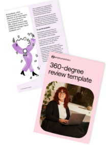 Two pages from the '360-degree review template'