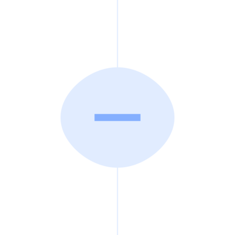 An illustration of a blue circle with a minus sign in the center, symbolizing a decrease or subtraction