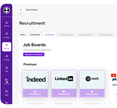HR software recruitment feature