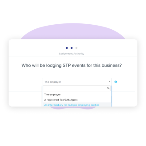 Screenshot of a dialog box titled 'Lodgement Authority