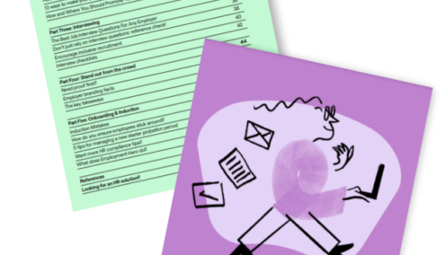 A guide from Employment Hero titled 'The ultimate recruitment and onboarding guide.'