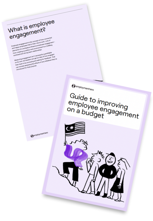 Image showing the 'Guide to improving employee engagement on a budget