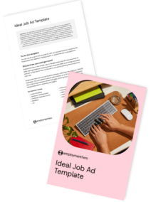 Two-page view of the 'Ideal Job Ad Template.'