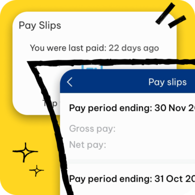 The Employment Hero mobile app pay slips