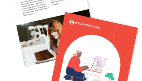The image shows two pages of a guide titled "The Remote First Approach to Work: Our Playbook."